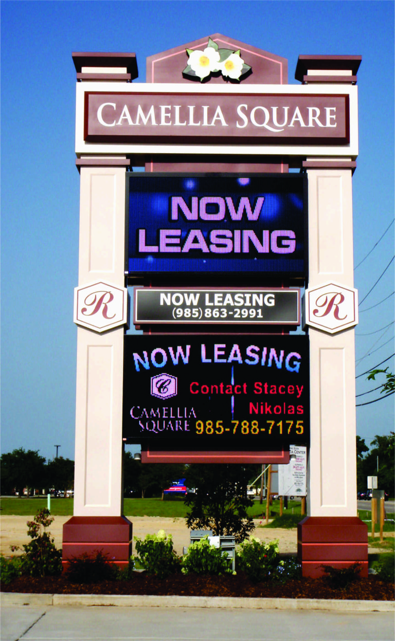 Signage for Camellia Square.