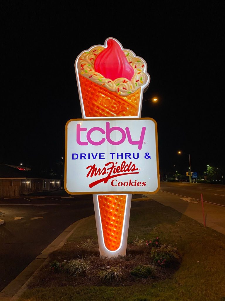 Signage for TCBY.